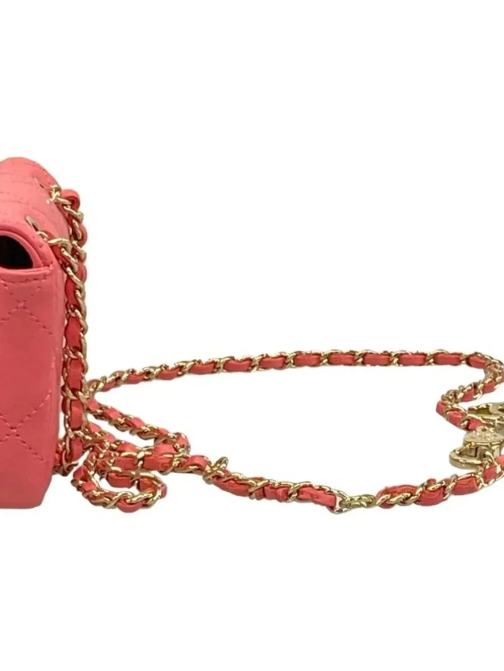 CHANEL Mini Matelasse Pink Lambskin Bum Bag Gold hardware